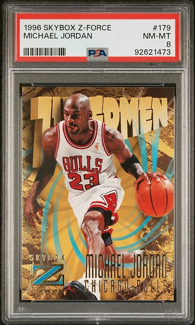 1996 Skybox Z-force 179 Michael Jordan PSA 8