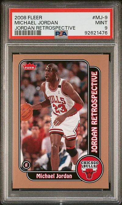 2008 Fleer Jordan Retrospective Mj-9 Michael Jordan PSA 9