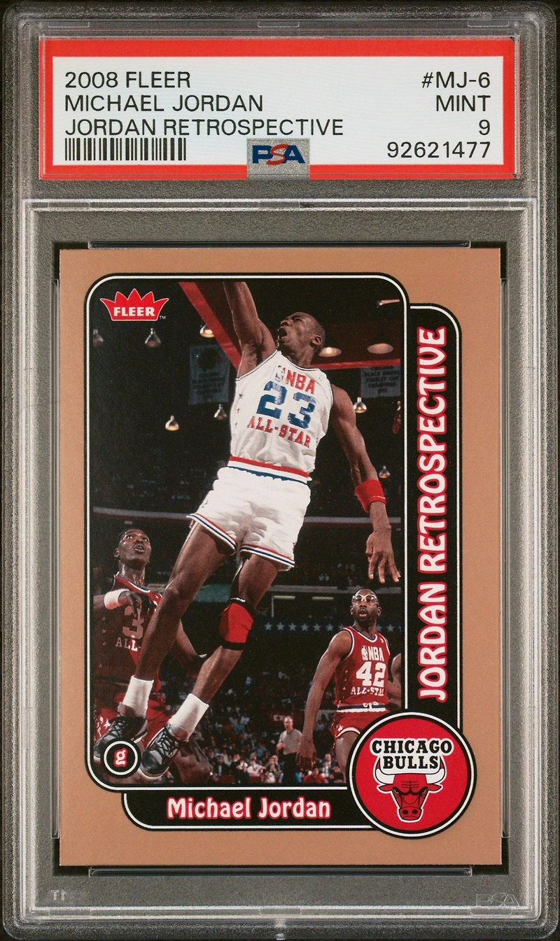 2008 Fleer Jordan Retrospective Mj-6 Michael Jordan PSA 9