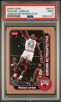 2008 Fleer Jordan Retrospective Mj-6 Michael Jordan PSA 9