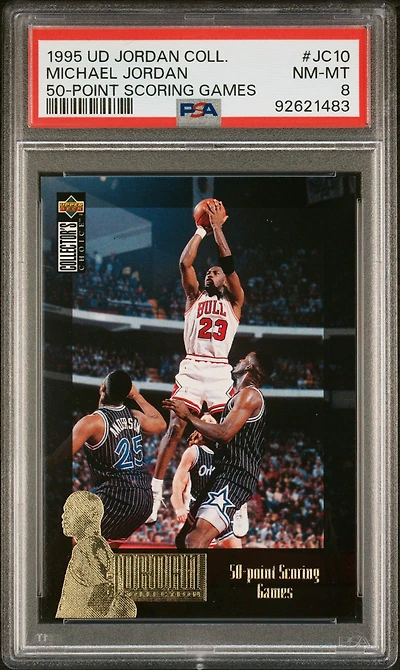 1995 Upper Deck Jordan Collection Jc10 Michael Jordan 50-point Scoring Games PSA 8