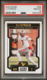 2023 Panini Score 302 Cj Stroud PSA 10