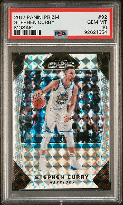 2017 Panini Prizm Mosaic 92 Stephen Curry PSA 10