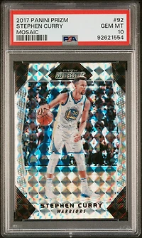 2017 Panini Prizm Mosaic 92 Stephen Curry PSA 10