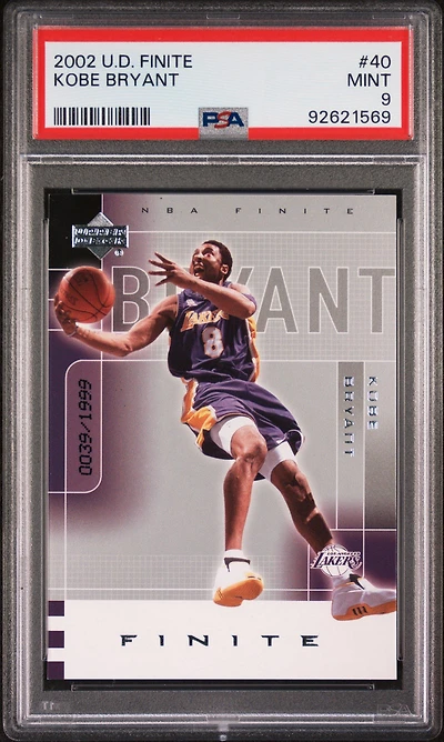 2002 Upper Deck Finite 40 Kobe Bryant PSA 9