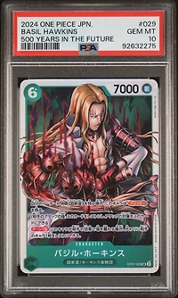 2024 One Piece Japanese 500 Years In The Future 029 Basil Hawkins PSA 10