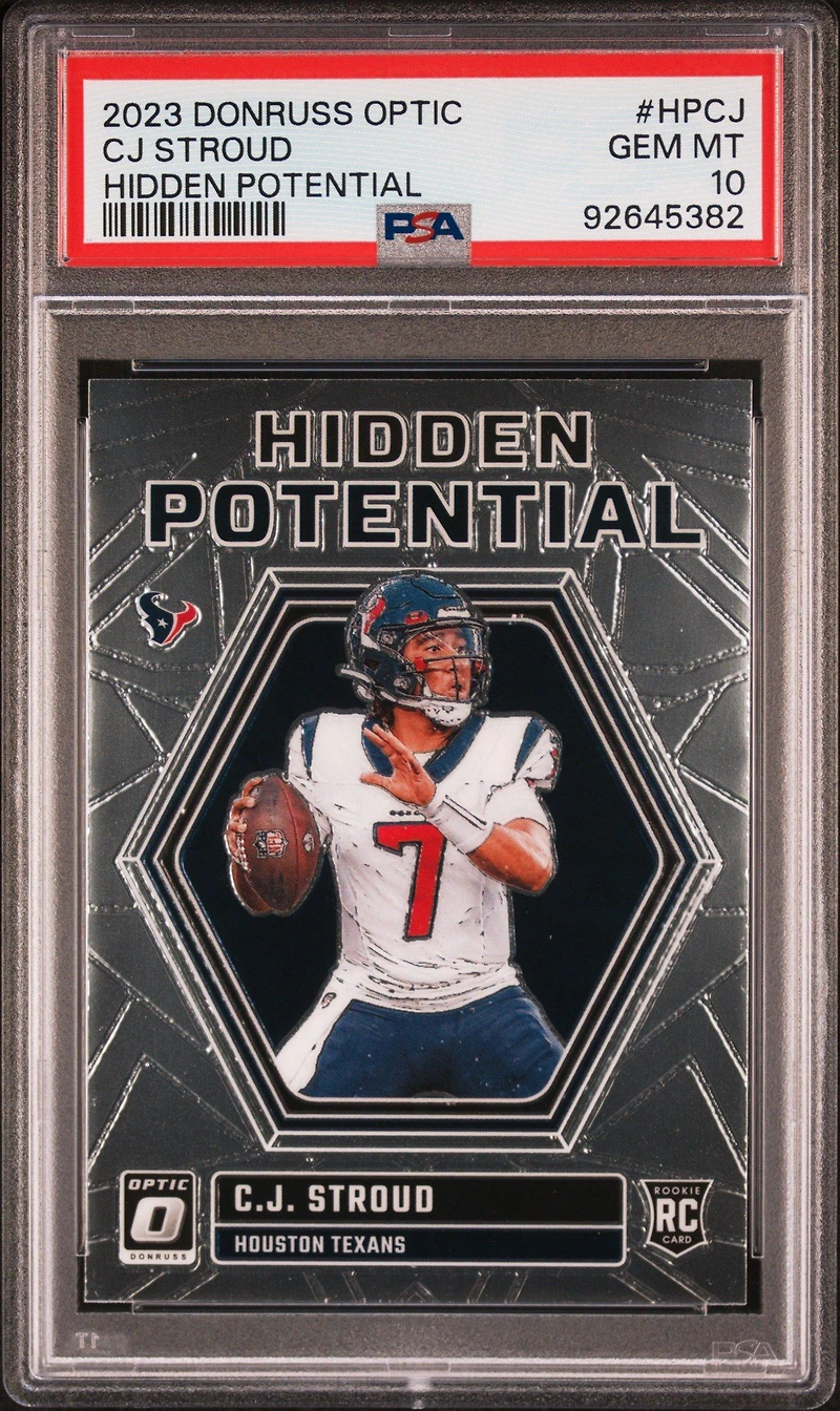 2023 Panini Donruss Optic Hidden Potential Hpcj Cj Stroud PSA 10