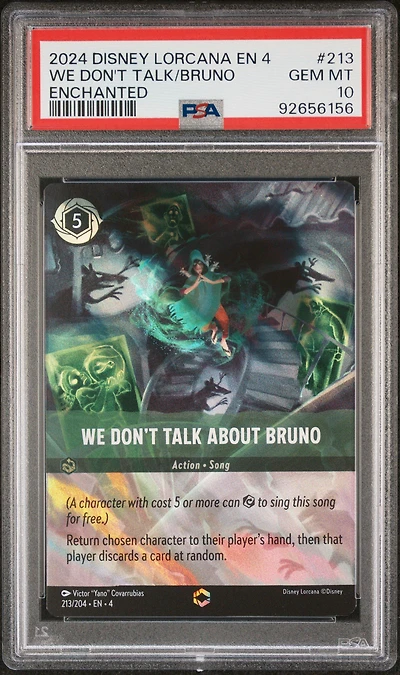 2024 Disney Lorcana En 4-ursula's Return 213 We Don't Talk About Bruno Enchanted PSA
