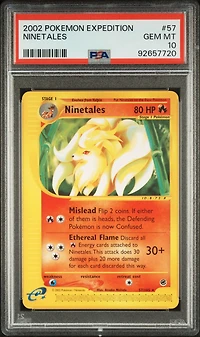 2002 Pokemon Expedition 57 Ninetales PSA 10