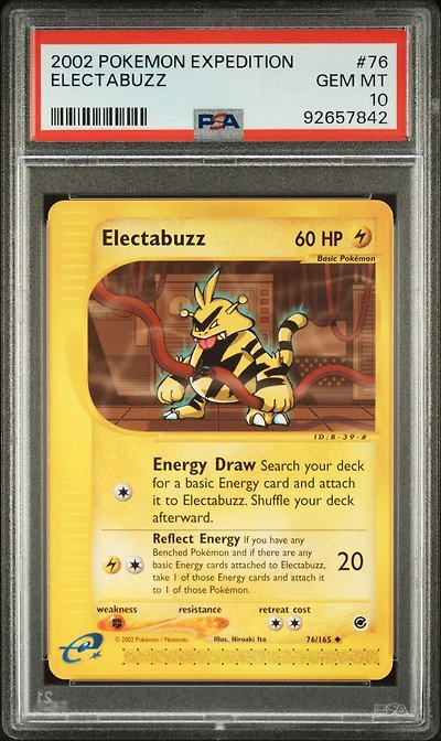 2002 Pokemon Expedition 76 Electabuzz PSA 10