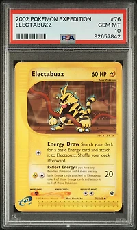 2002 Pokemon Expedition 76 Electabuzz PSA 10