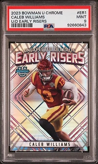 2023 Bowman University Chrome Unexpected Delights Early Risers Er1 Caleb Williams PSA 9