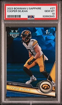 2023 Bowman University Chrome Sapphire 27 Cooper Dejean PSA 10