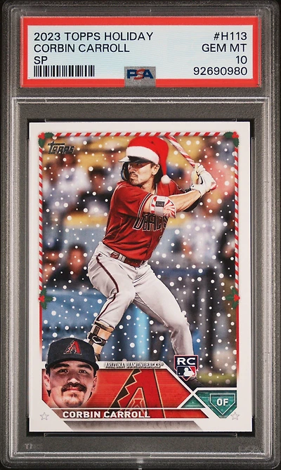 2023 Topps Holiday H113 Corbin Carroll Sp PSA 10