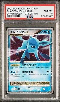 2007 Pokemon Japanese Diamond & Pearl Dawn Dash Glaceon Lv.x PSA 8