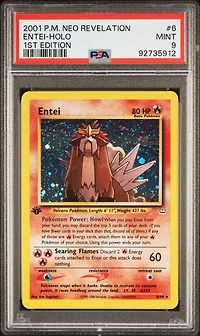 2001 Pokemon Neo Revelation 1st Edition 6 Entei PSA 9