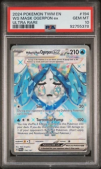 2024 Pokemon Twm En-twilight Masquerade 194 Wellspring Mask Ogerpon Ex Ultra Rare PSA 10
