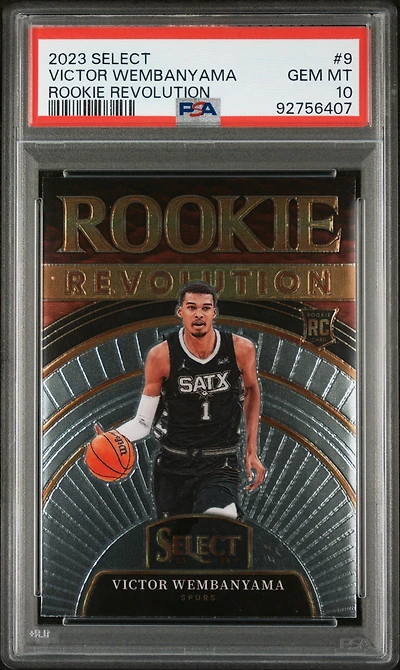 2023 Panini Select Rookie Revolution 9 Victor Wembanyama PSA 10