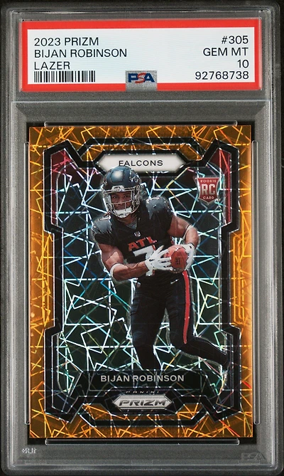 2023 Panini Prizm 305 Bijan Robinson Lazer Prizm PSA