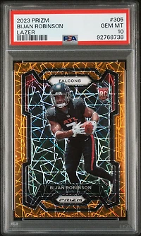 2023 Panini Prizm 305 Bijan Robinson Lazer Prizm PSA