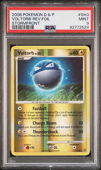 2008 Pokemon Diamond & Pearl Stormfront Sh3 Voltorb-reverse Foil PSA 9