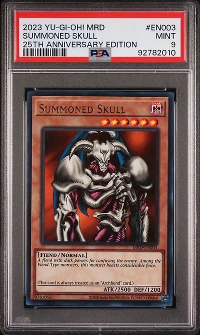 2023 Yu-gi-oh! Metal Raiders 25th Anniversary Edition En003 Summoned Skull PSA 9