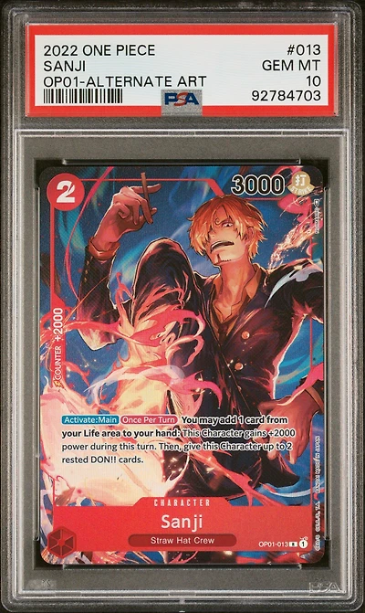 2022 One Piece Romance Dawn 013 Sanji PSA 10