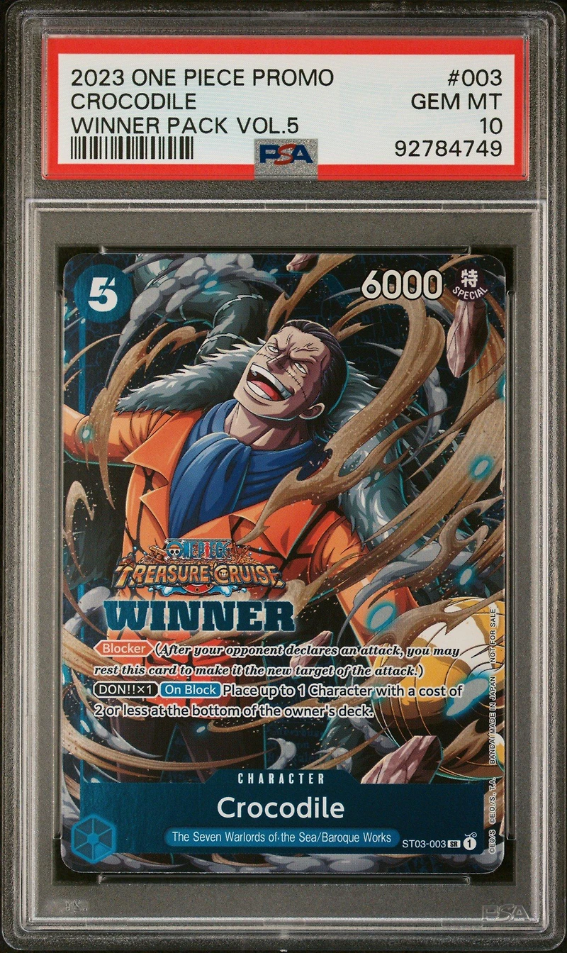 2023 One Piece Promos 003 Crocodile PSA 10