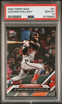 2024 Topps Now 61 Jackson Holliday PSA 10