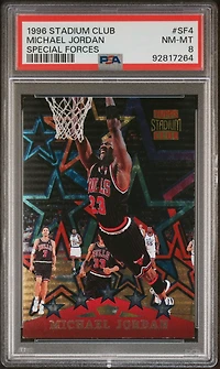 1996 Stadium Club Special Forces Sf4 Michael Jordan PSA 8