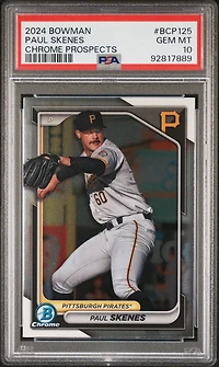 2024 Bowman Chrome Prospects Bcp125 Paul Skenes PSA 10