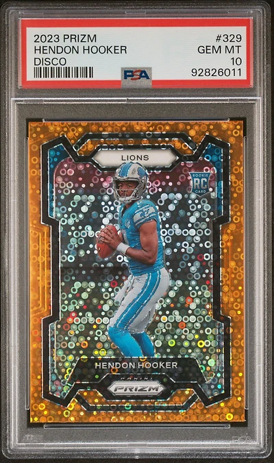 2023 Panini Prizm 329 Hendon Hooker Disco Prizm PSA 10