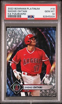 2022 Bowman Platinum 10 Shohei Ohtani Ice Foilboard PSA 10