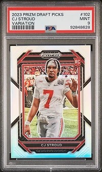 2023 Panini Prizm Draft Picks 102 Cj Stroud Variation PSA 9