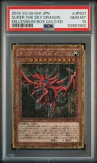 2015 Yu-gi-oh! Japanese Mb01-millennium Box Gold Edition Jps01 Slifer The Sky Dragon PSA 10