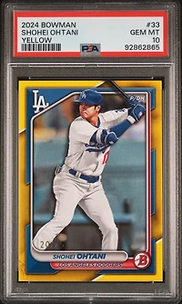 2024 Bowman 33 Shohei Ohtani Yellow PSA 10