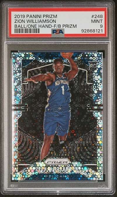 2019 Panini Prizm 248 Zion Williamson Variation-fast Break Prizm PSA 9