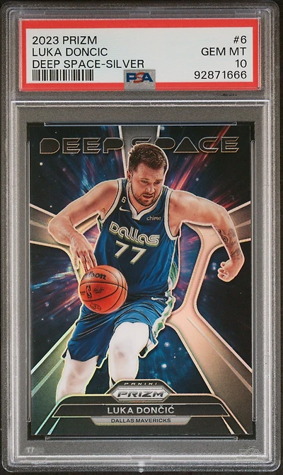 2023 Panini Prizm Deep Space 6 Luka Doncic Silver Prizm PSA 10