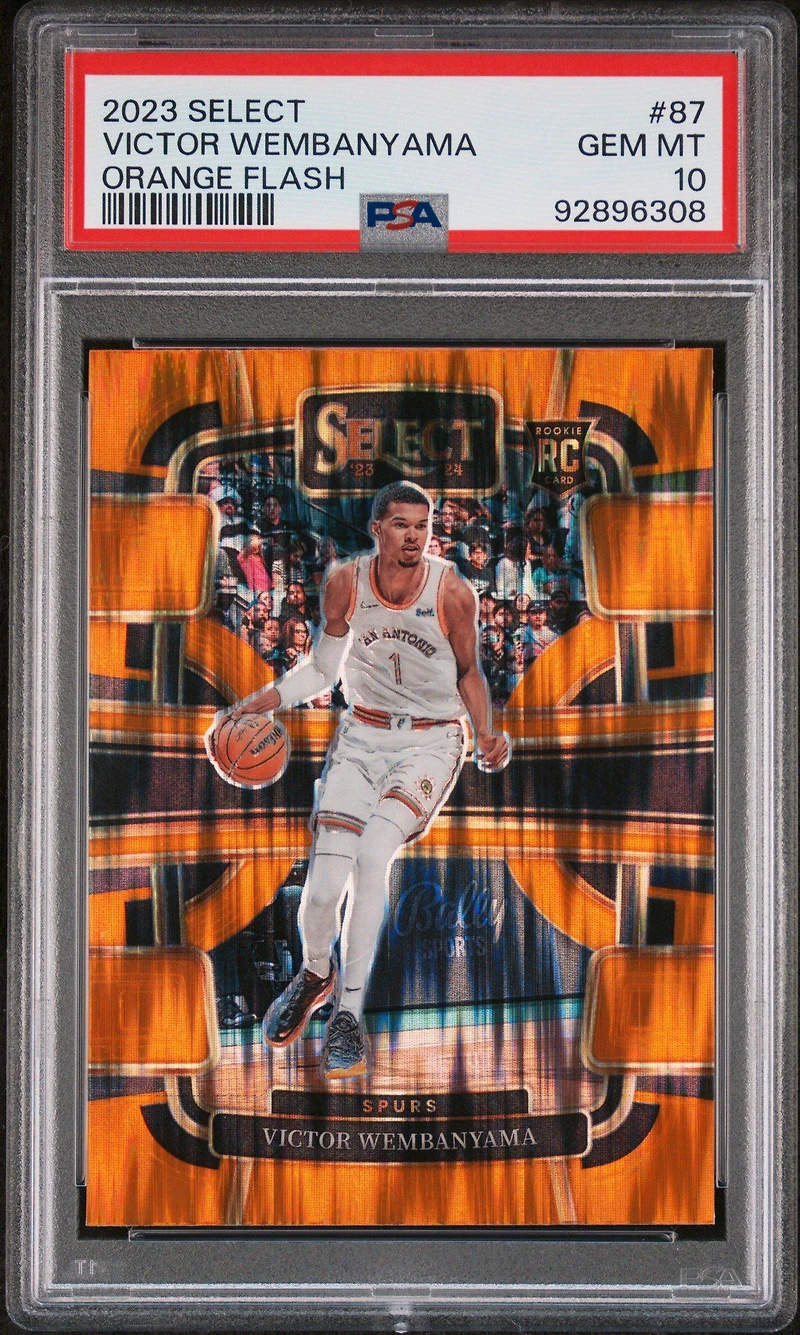 2023 Panini Select Victor Wembanyama Orange Flash PSA