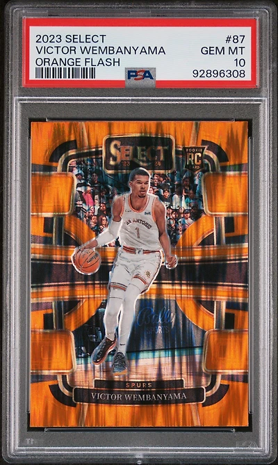 2023 Panini Select Victor Wembanyama Orange Flash PSA