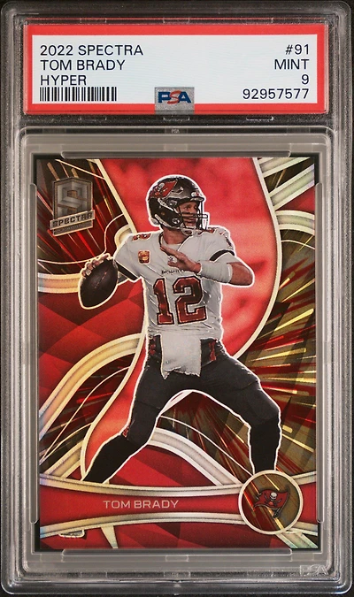 2022 Panini Spectra 91 Tom Brady Hyper PSA 9