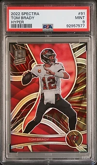 2022 Panini Spectra 91 Tom Brady Hyper PSA 9