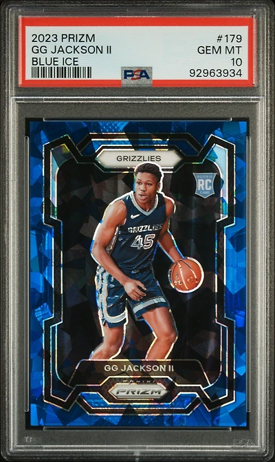2023 Panini Prizm 179 Gg Jackson Ii Blue Ice PSA 10