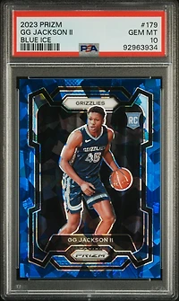 2023 Panini Prizm 179 Gg Jackson Ii Blue Ice PSA 10