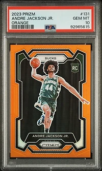 2023 Panini Prizm 131 Andre Jackson Jr. Orange Prizm PSA 10