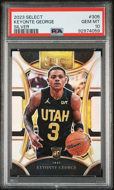 2023 Panini Select Keyonte George Silver Prizm PSA 10