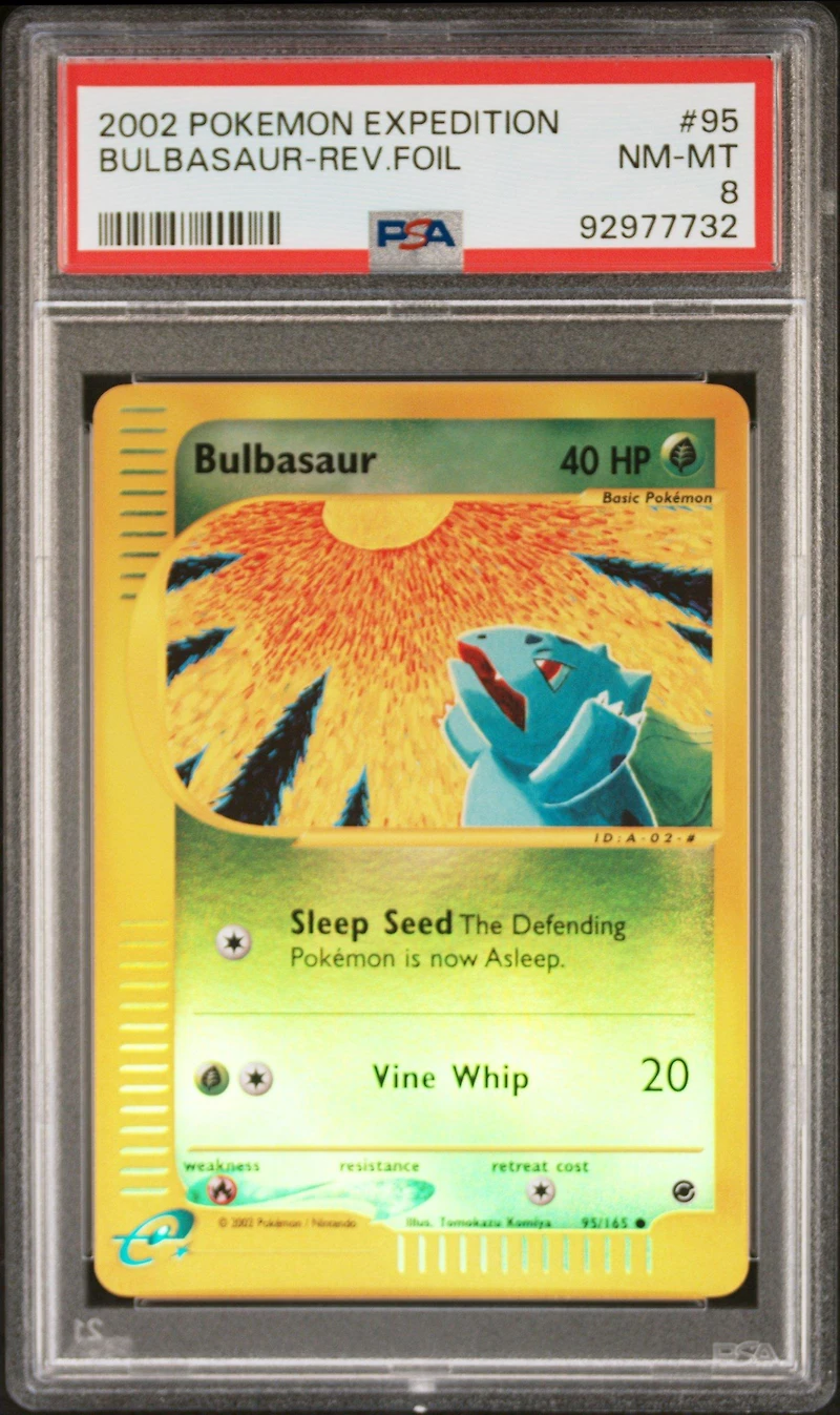 2002 Pokemon Expedition 95 Bulbasaur-reverse Foil PSA 8