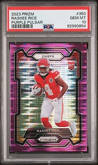 2023 Panini Prizm 350 Rashee Rice Purple Pulsar PSA 10