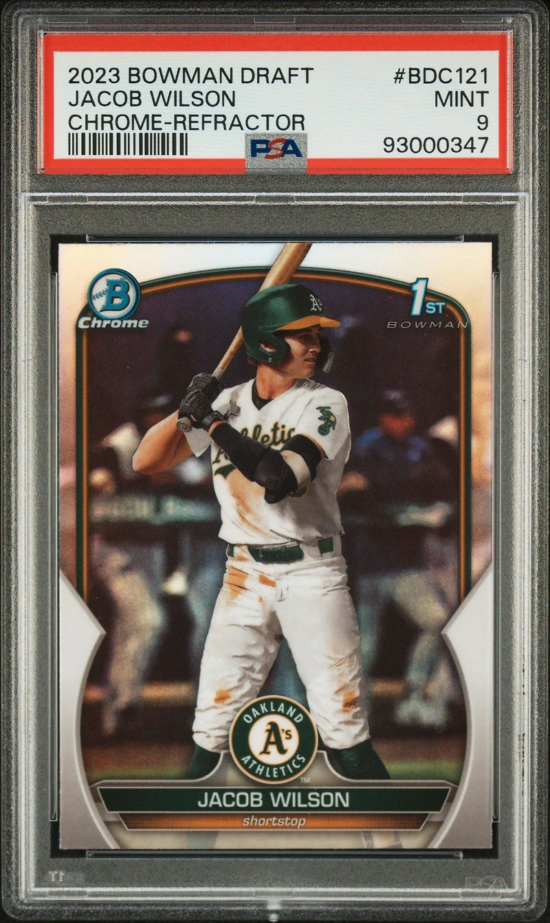 2023 Bowman Draft Bdc121 Jacob Wilson Chrome-refractor PSA 9