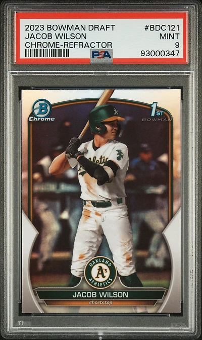 2023 Bowman Draft Bdc121 Jacob Wilson Chrome-refractor PSA 9